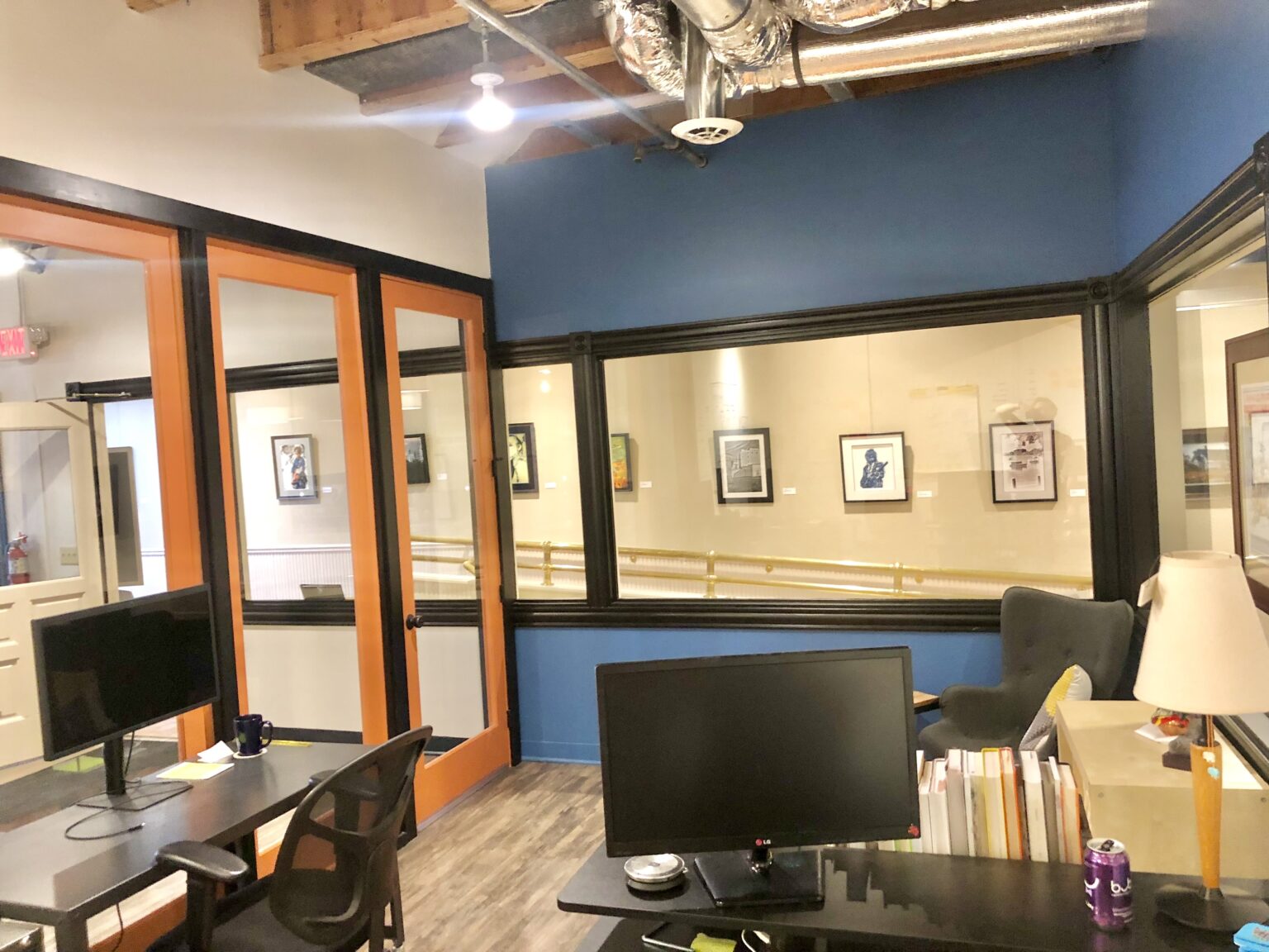 Private office with glass front
